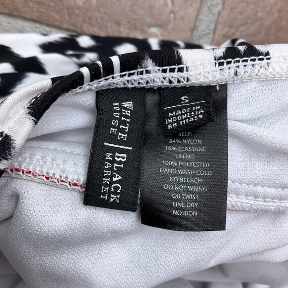 White House Black Market‎ Tankini Suit Women Top Small Bottom Medium Black Red - Picture 7 of 9